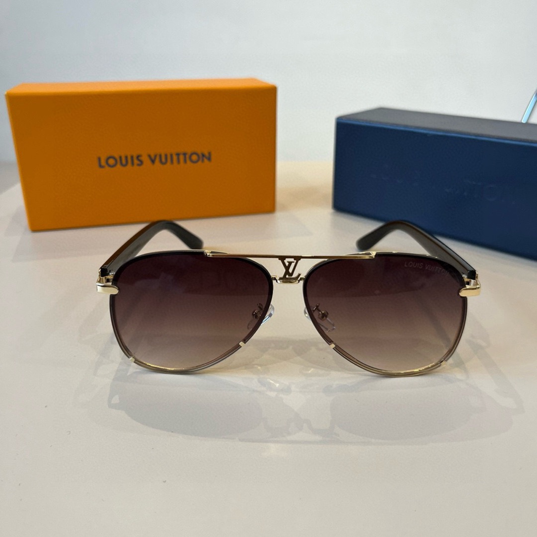 LV Luxury Oval Sunglasses For Men Designer Summer Shades Polarized Eyeglasses Vintage Oversized Sun Glasses Of Women Male Sunglass Designer Sunglasses