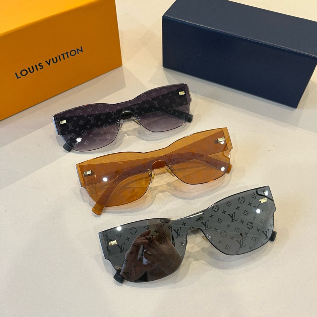 LV Luxury Designer Sunglasses Women Men Designers Goggle Polaroid Lens Sun Glasses Full Frame Eyeglasses Womens Mens Lady With Box