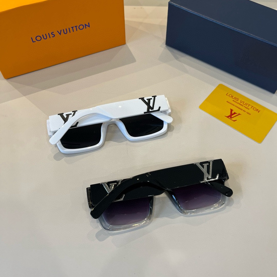 LV Sunglasses Fashion Glasses Oval Frame Designer Sunglass Womens Anti-Radiation Polarized Lenses Mens Retro Eyeglasses With Box