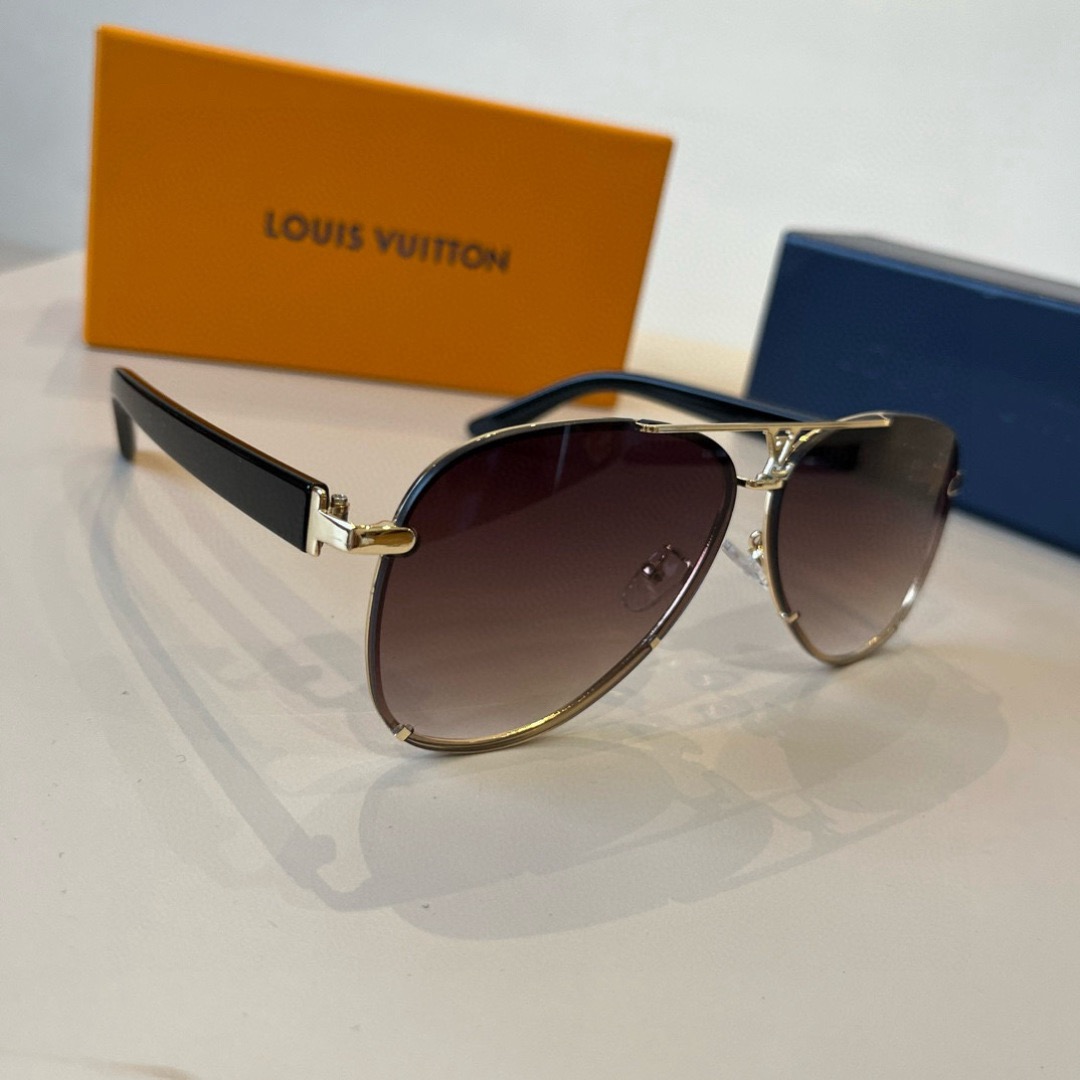 LV Luxury Oval Sunglasses For Men Designer Summer Shades Polarized Eyeglasses Vintage Oversized Sun Glasses Of Women Male Sunglass Designer Sunglasses
