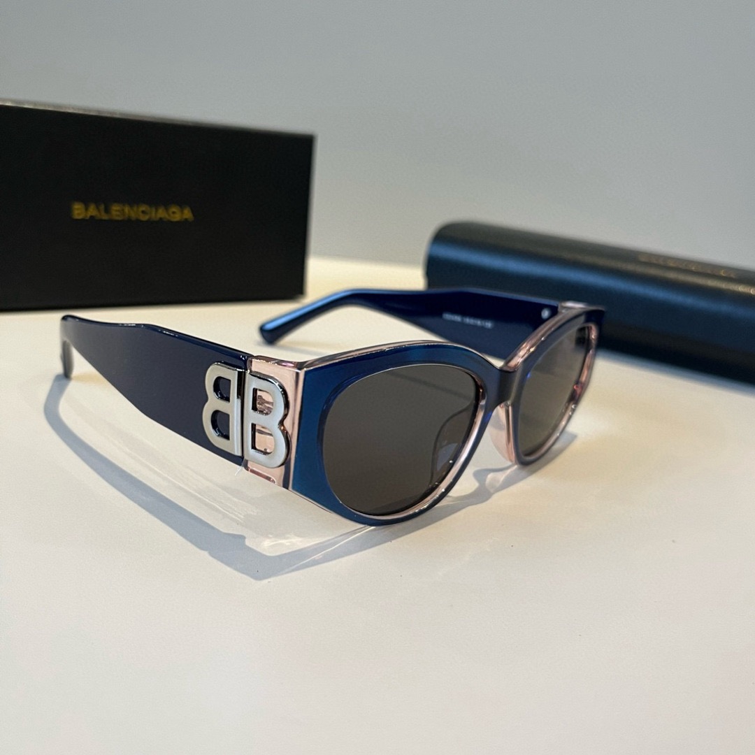 BALENCIAGA Sunglasses Fashion Glasses Oval Frame Designer Sunglass Womens Anti-Radiation Polarized Lenses Mens Retro Eyeglasses With Box