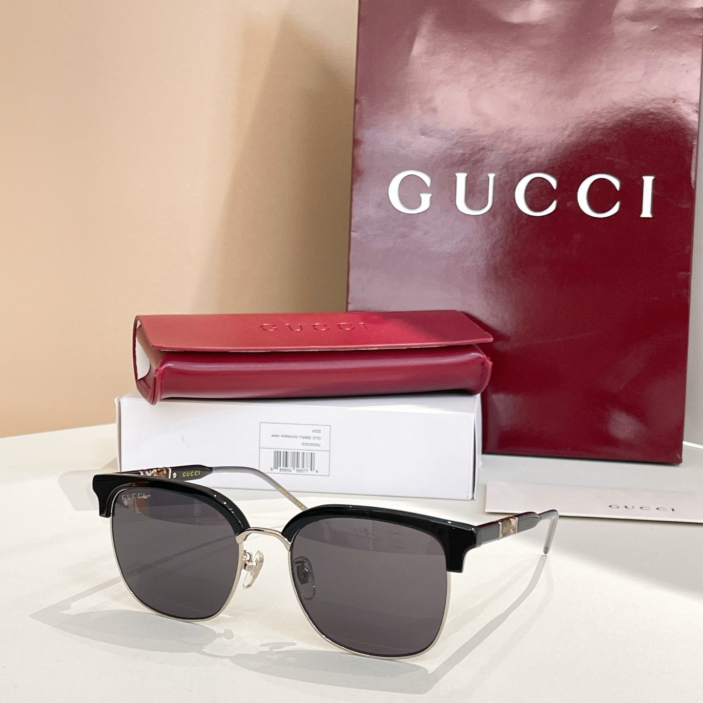Gucci Designer Sunglasses For Women Luxury Mens Sunglasses Classic Rectangular Metal Frame Glasses Goggle Outdoor Beach Sun Protection Glasses Driving Sun Glasses