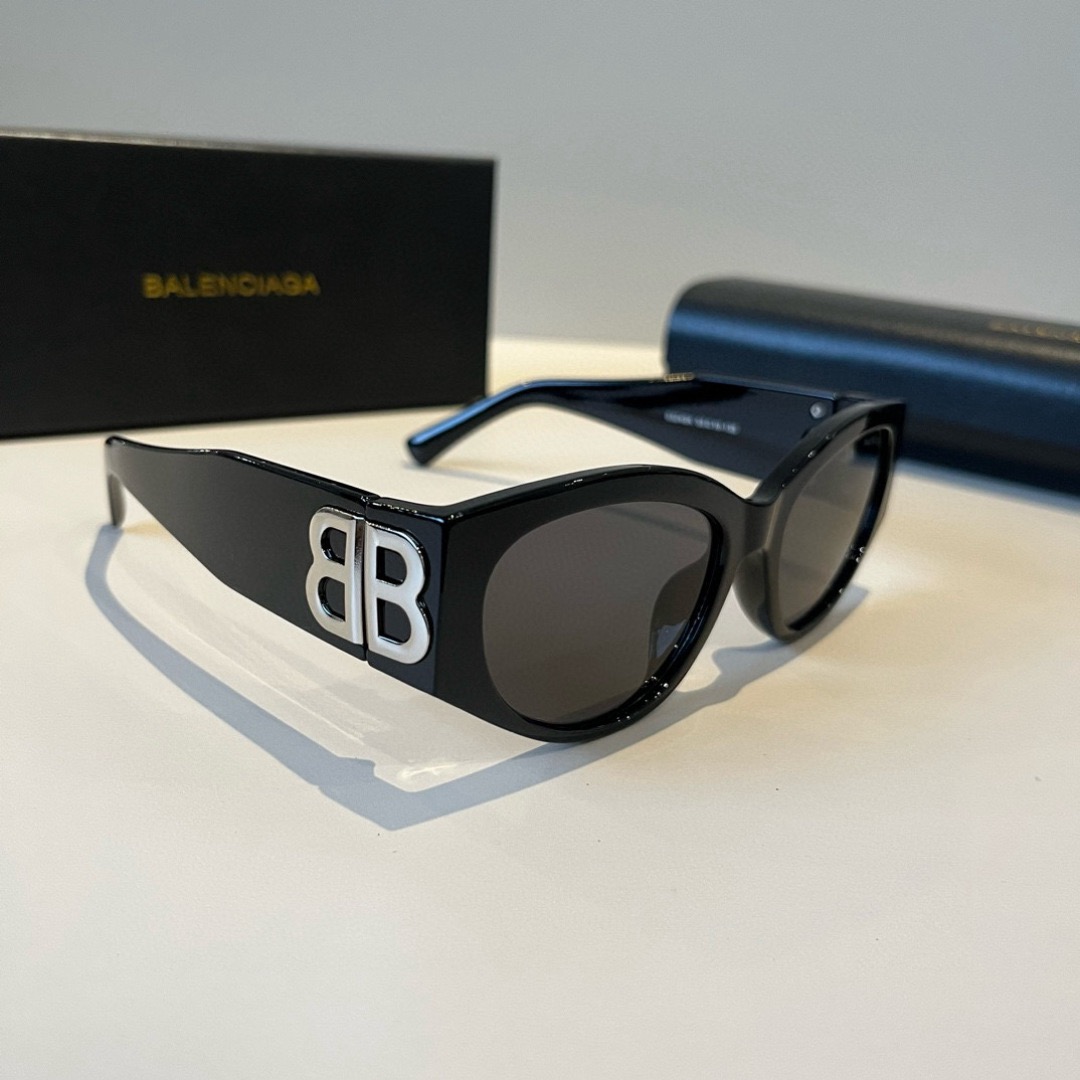 BALENCIAGA Sunglasses Fashion Glasses Oval Frame Designer Sunglass Womens Anti-Radiation Polarized Lenses Mens Retro Eyeglasses With Box