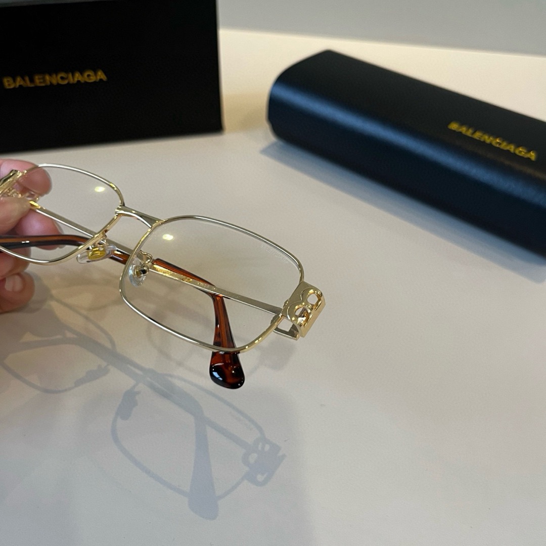 BALENCIAGA Designer Sunglasses Men For Women Oval Frame Metal Mirror Legs Sunglasses Retro Small Frame Sexy Little Women Fashion Luxury Glasses With Box