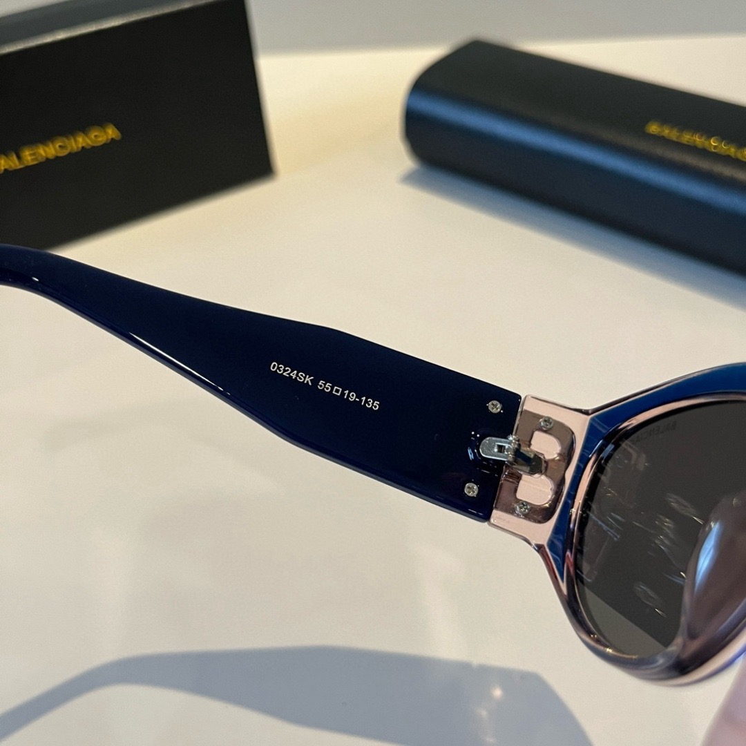 BALENCIAGA Sunglasses Fashion Glasses Oval Frame Designer Sunglass Womens Anti-Radiation Polarized Lenses Mens Retro Eyeglasses With Box