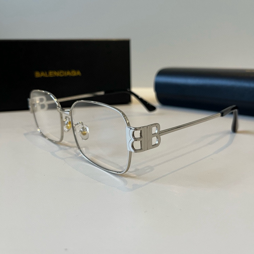 BALENCIAGA Designer Sunglasses Men For Women Oval Frame Metal Mirror Legs Sunglasses Retro Small Frame Sexy Little Women Fashion Luxury Glasses With Box