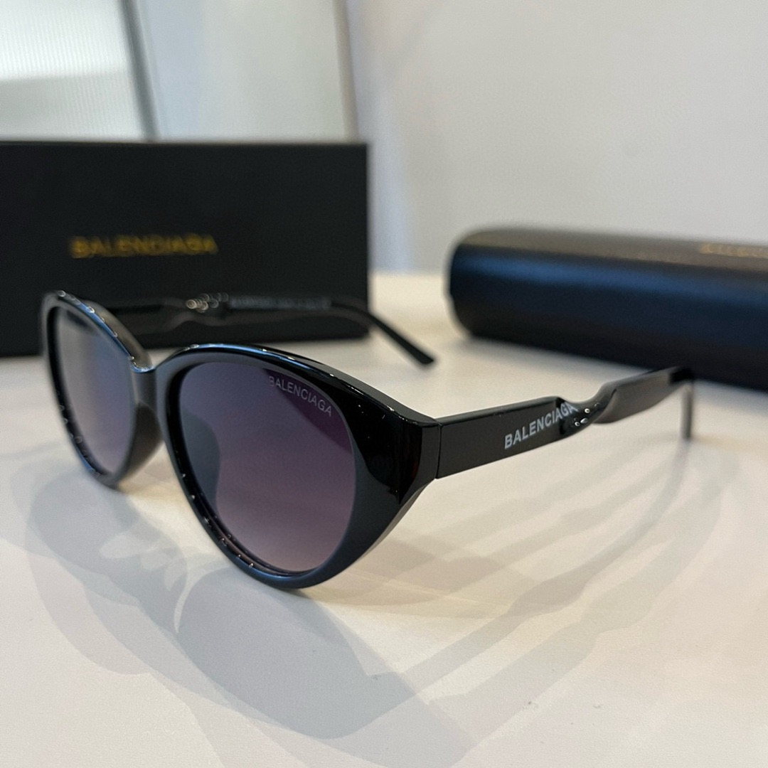BALENCIAGA Sunglasses Fashion Glasses Oval Frame Designer Sunglass Womens Anti-Radiation Polarized Lenses Mens Retro Eyeglasses With Box