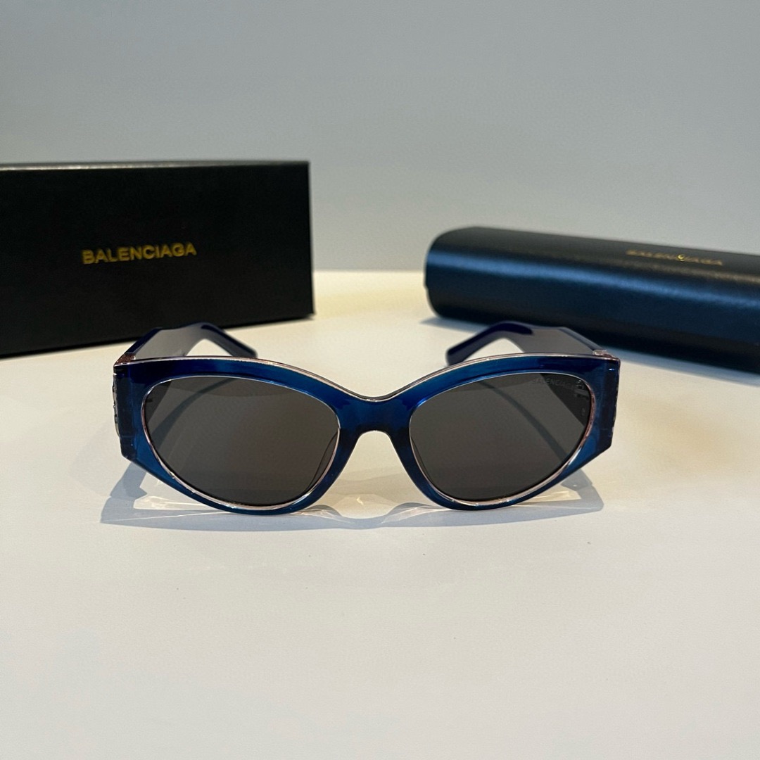 BALENCIAGA Sunglasses Fashion Glasses Oval Frame Designer Sunglass Womens Anti-Radiation Polarized Lenses Mens Retro Eyeglasses With Box
