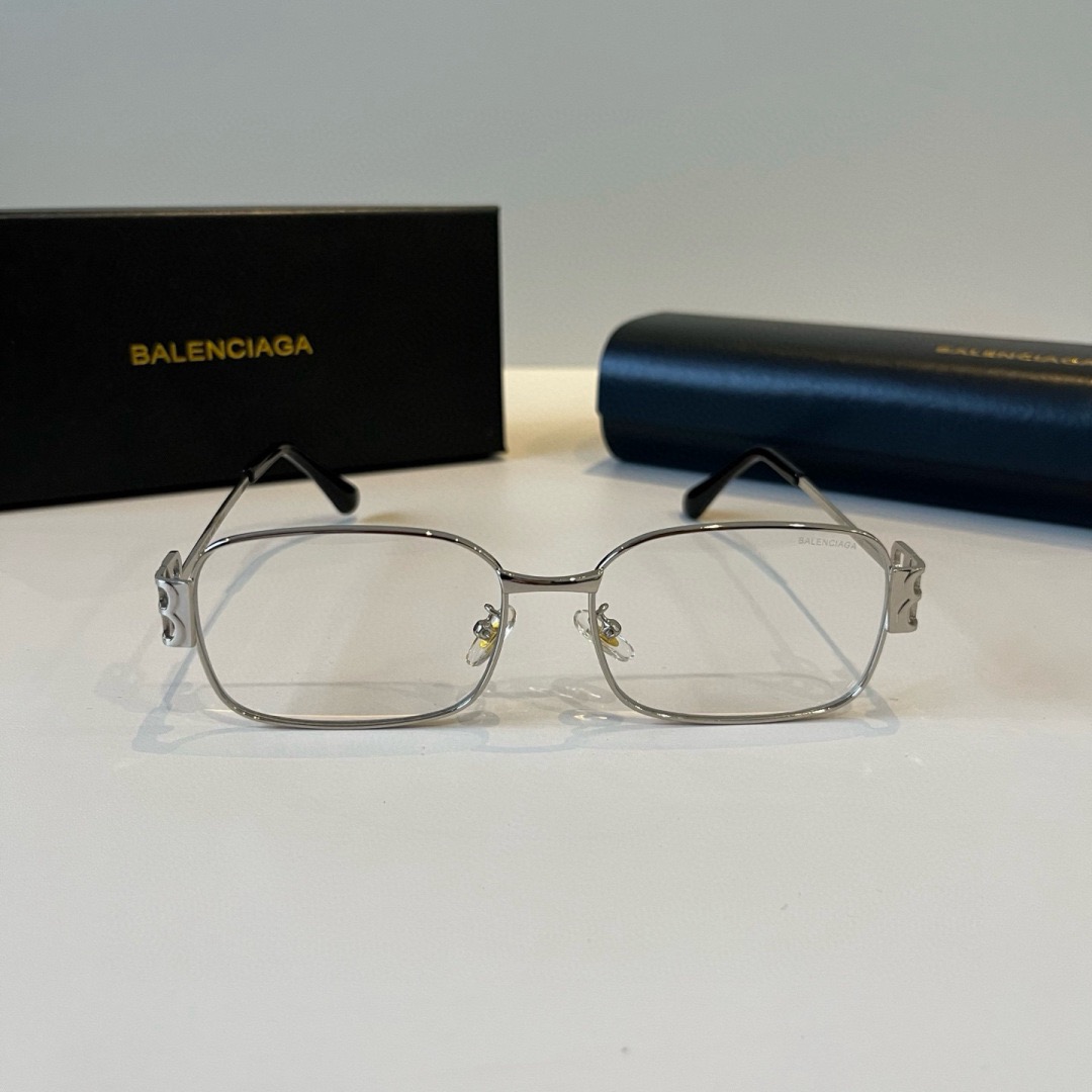 BALENCIAGA Designer Sunglasses Men For Women Oval Frame Metal Mirror Legs Sunglasses Retro Small Frame Sexy Little Women Fashion Luxury Glasses With Box