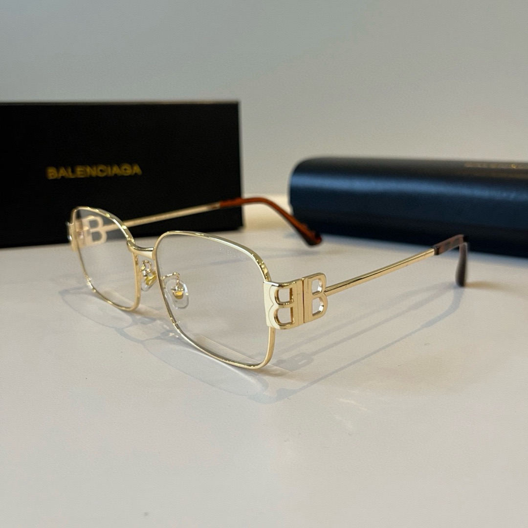 BALENCIAGA Designer Sunglasses Men For Women Oval Frame Metal Mirror Legs Sunglasses Retro Small Frame Sexy Little Women Fashion Luxury Glasses With Box