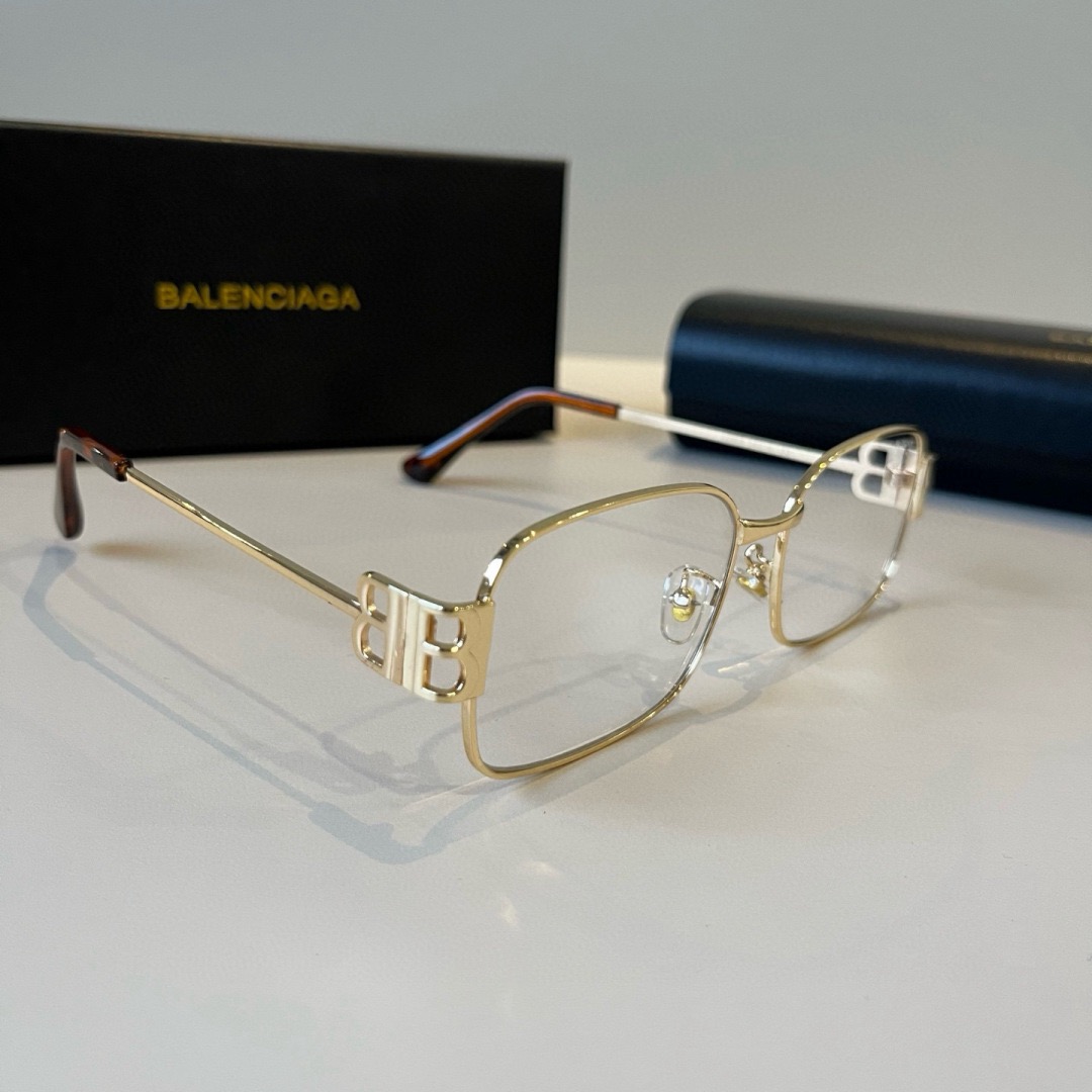 BALENCIAGA Designer Sunglasses Men For Women Oval Frame Metal Mirror Legs Sunglasses Retro Small Frame Sexy Little Women Fashion Luxury Glasses With Box