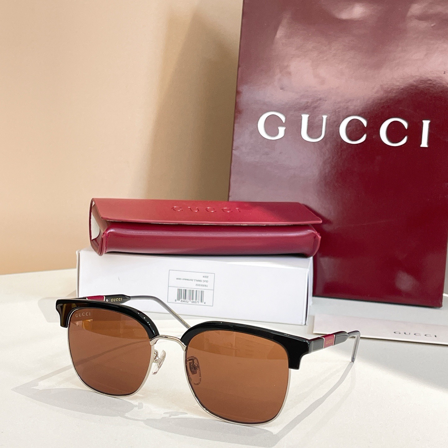 Gucci Designer Sunglasses For Women Luxury Mens Sunglasses Classic Rectangular Metal Frame Glasses Goggle Outdoor Beach Sun Protection Glasses Driving Sun Glasses