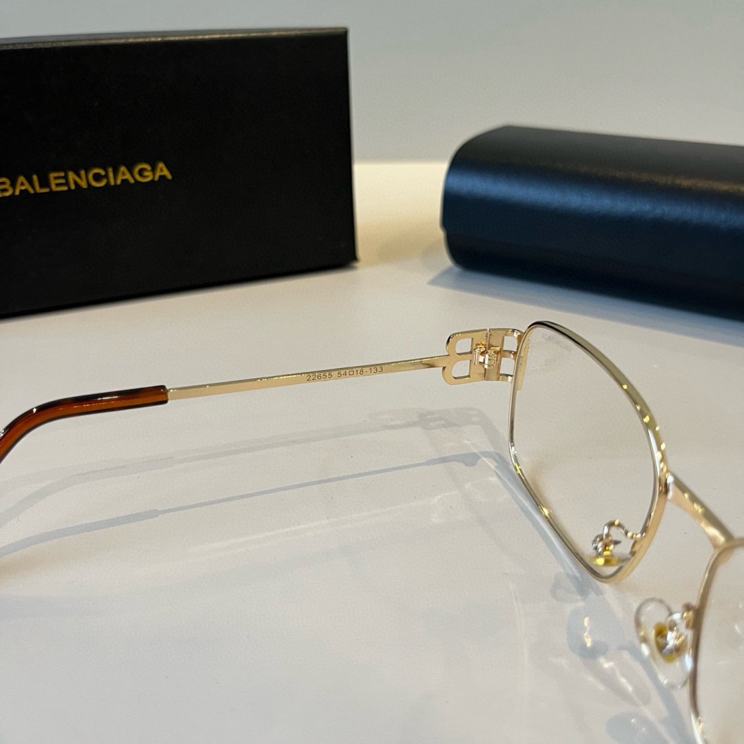 BALENCIAGA Designer Sunglasses Men For Women Oval Frame Metal Mirror Legs Sunglasses Retro Small Frame Sexy Little Women Fashion Luxury Glasses With Box