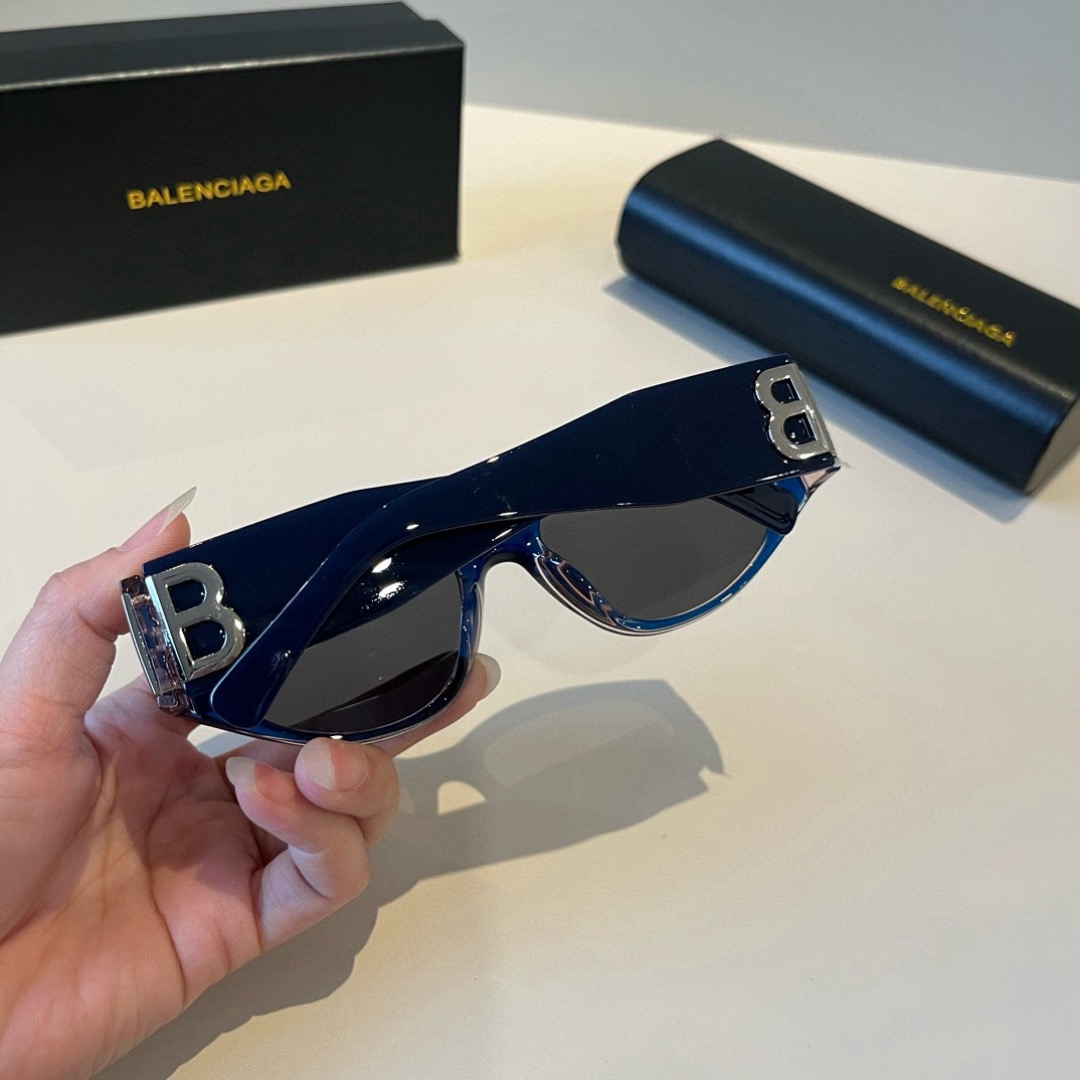 BALENCIAGA Sunglasses Fashion Glasses Oval Frame Designer Sunglass Womens Anti-Radiation Polarized Lenses Mens Retro Eyeglasses With Box