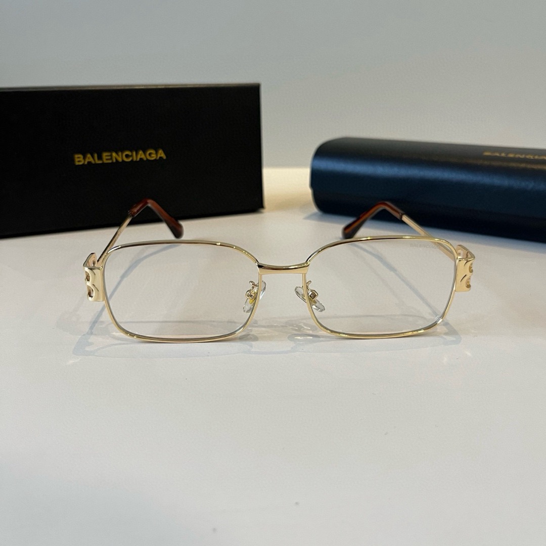 BALENCIAGA Designer Sunglasses Men For Women Oval Frame Metal Mirror Legs Sunglasses Retro Small Frame Sexy Little Women Fashion Luxury Glasses With Box