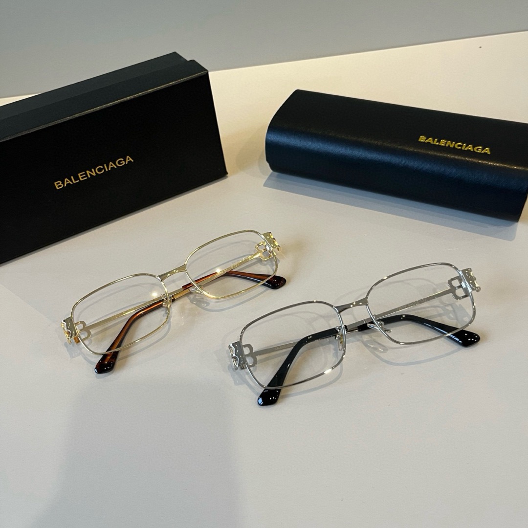 BALENCIAGA Designer Sunglasses Men For Women Oval Frame Metal Mirror Legs Sunglasses Retro Small Frame Sexy Little Women Fashion Luxury Glasses With Box