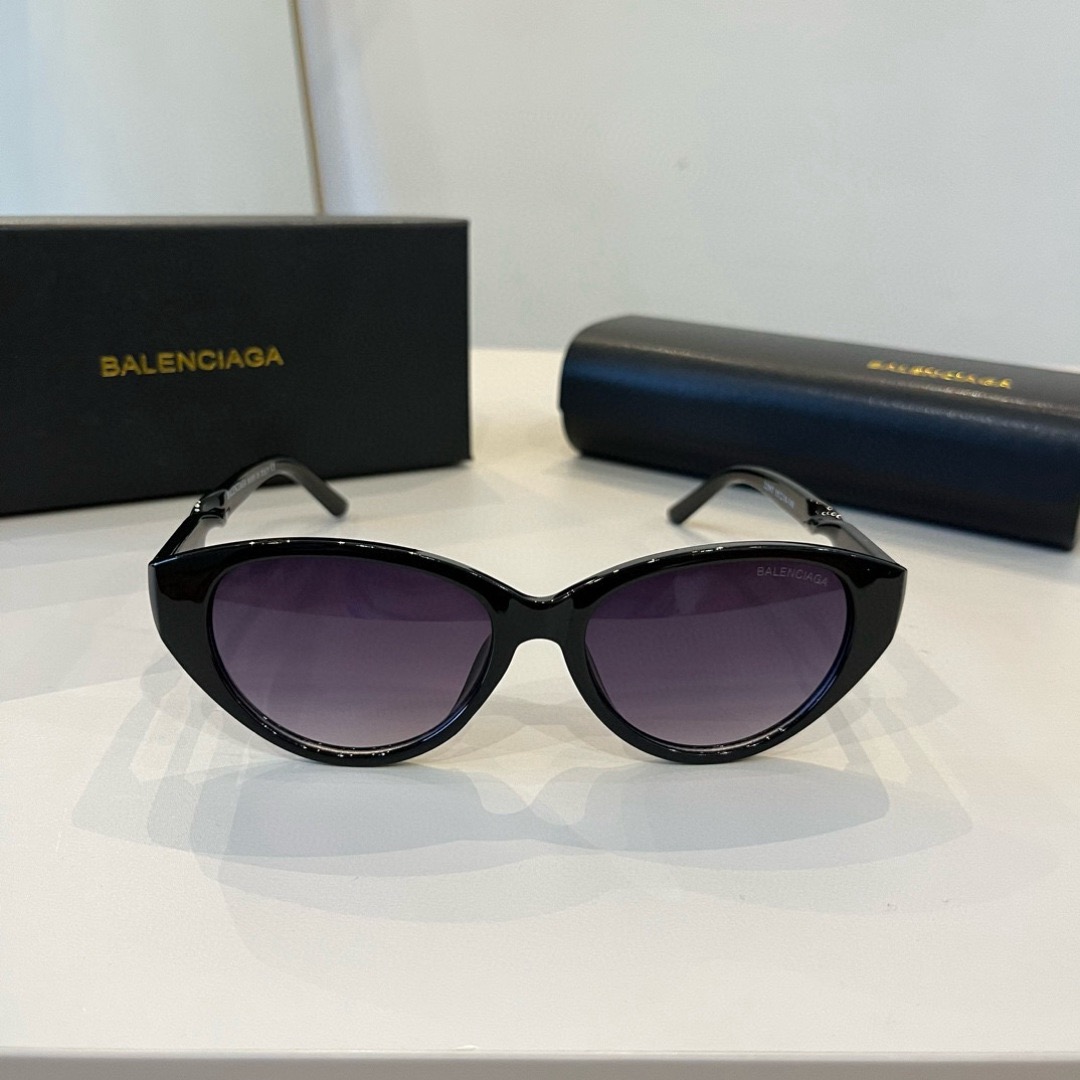 BALENCIAGA Sunglasses Fashion Glasses Oval Frame Designer Sunglass Womens Anti-Radiation Polarized Lenses Mens Retro Eyeglasses With Box