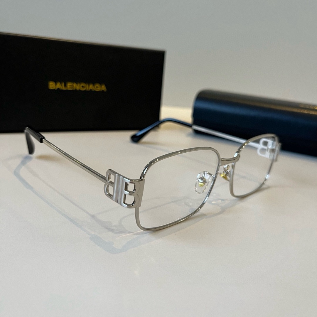 BALENCIAGA Designer Sunglasses Men For Women Oval Frame Metal Mirror Legs Sunglasses Retro Small Frame Sexy Little Women Fashion Luxury Glasses With Box