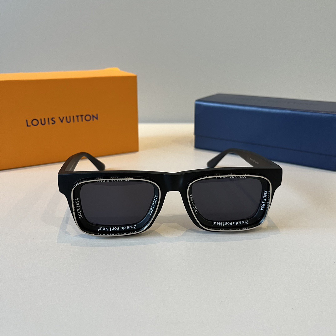 LV Sunglasses Fashion Glasses Frame Designer Sunglass Womens Anti-Radiation Polarized Lenses Mens Retro Eyeglasses With Box