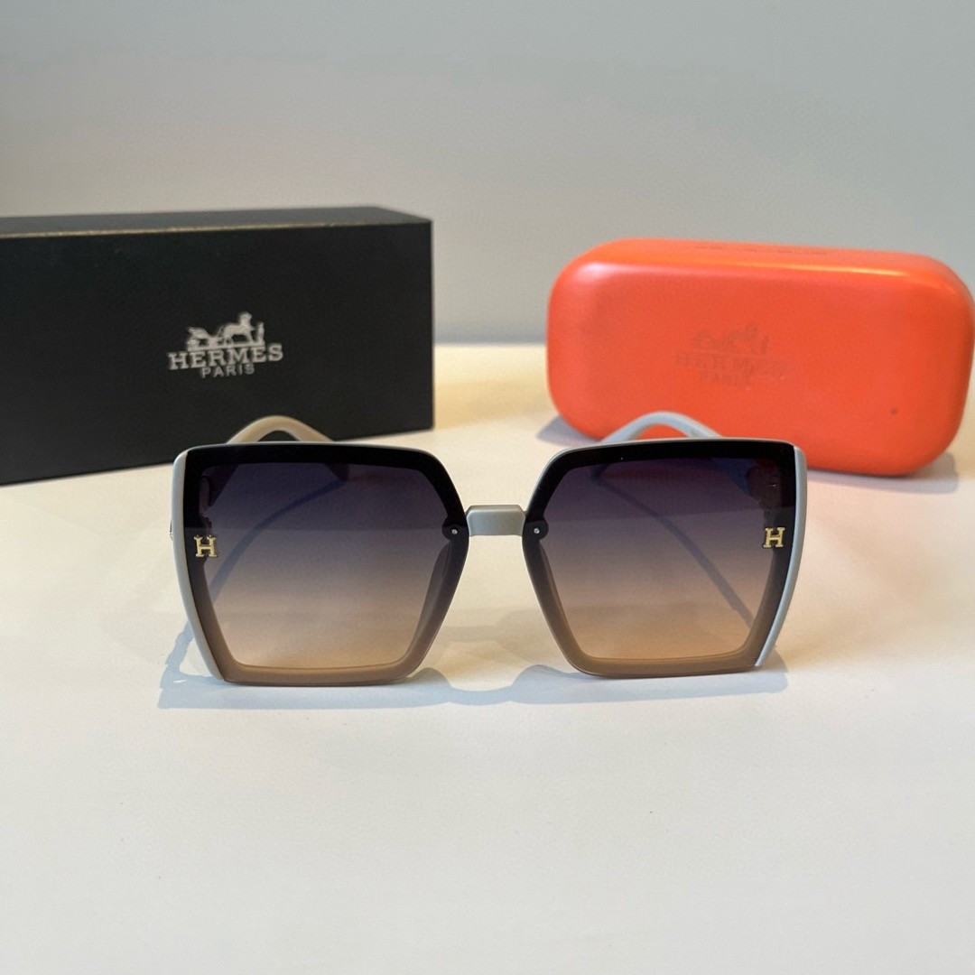 Hermes Women Sun Glasses Beach Sun Glasses Fashion Classic Square Oval Frame Retro Frame Sexy Women Luxury Glasses With Box
