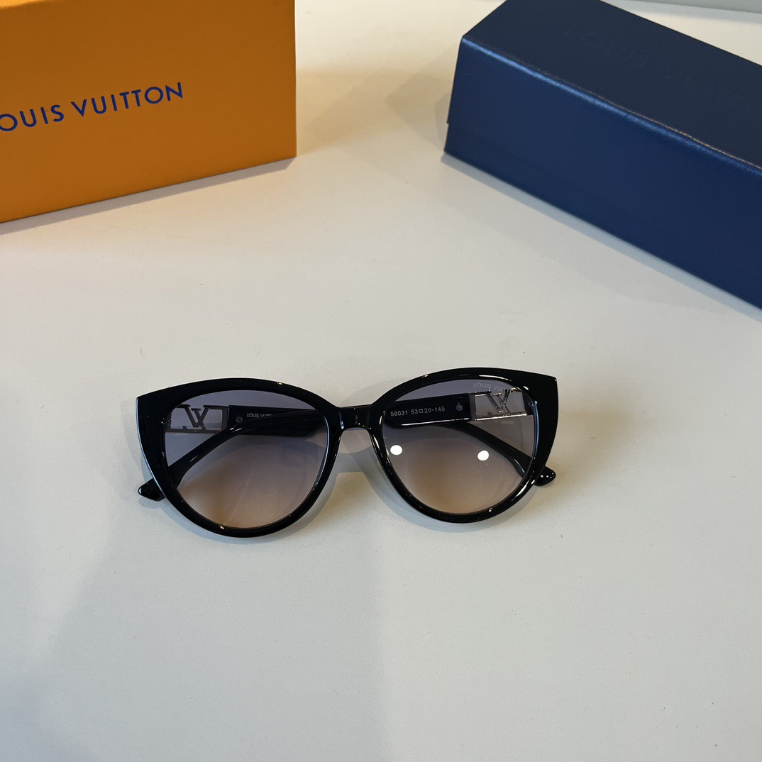 LV Women Sun Glasses Beach Sun Glasses Fashion Classic Square Oval Frame Retro Frame Sexy Women Luxury Glasses With Box