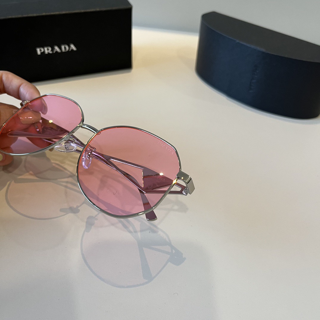 Prada Women Sun Glasses Beach Sun Glasses Fashion Classic Square Oval Frame Retro Frame Sexy Women Luxury Glasses With Box