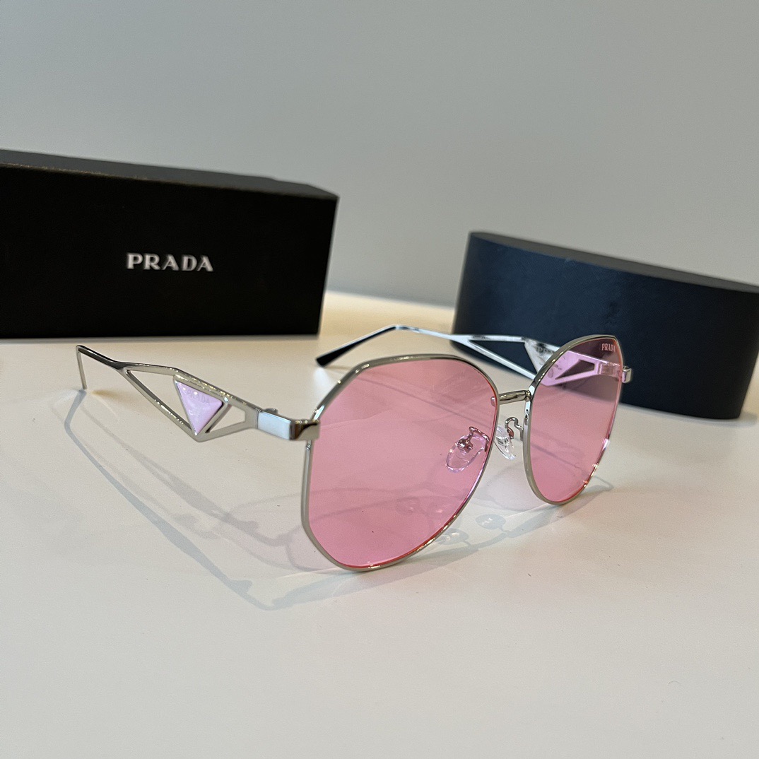 Prada Women Sun Glasses Beach Sun Glasses Fashion Classic Square Oval Frame Retro Frame Sexy Women Luxury Glasses With Box