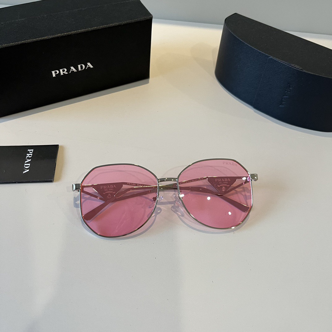 Prada Women Sun Glasses Beach Sun Glasses Fashion Classic Square Oval Frame Retro Frame Sexy Women Luxury Glasses With Box