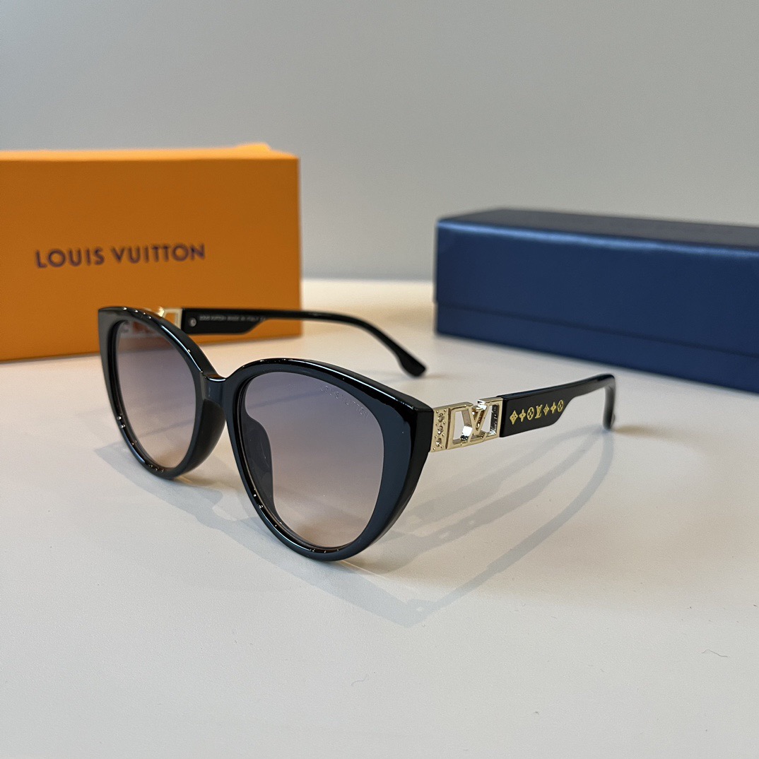 LV Women Sun Glasses Beach Sun Glasses Fashion Classic Square Oval Frame Retro Frame Sexy Women Luxury Glasses With Box