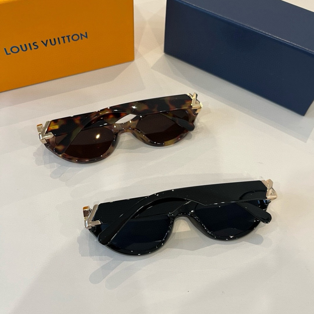 LV Designer Sunglasses Men For Women Oval Frame Mirror Sunglasses Retro Small Frame Sexy Little Women Fashion Luxury Glasses With Box