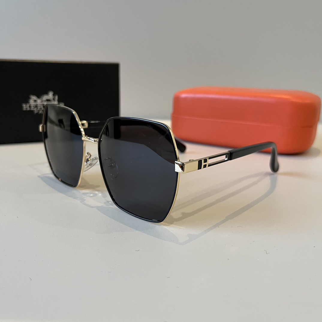 Hermes Women Sun Glasses Beach Sun Glasses Fashion Classic Square Oval Frame Retro Frame Sexy Women Luxury Glasses With Box