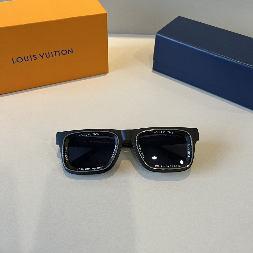 LV Sunglasses Fashion Glasses Frame Designer Sunglass Womens Anti-Radiation Polarized Lenses Mens Retro Eyeglasses With Box