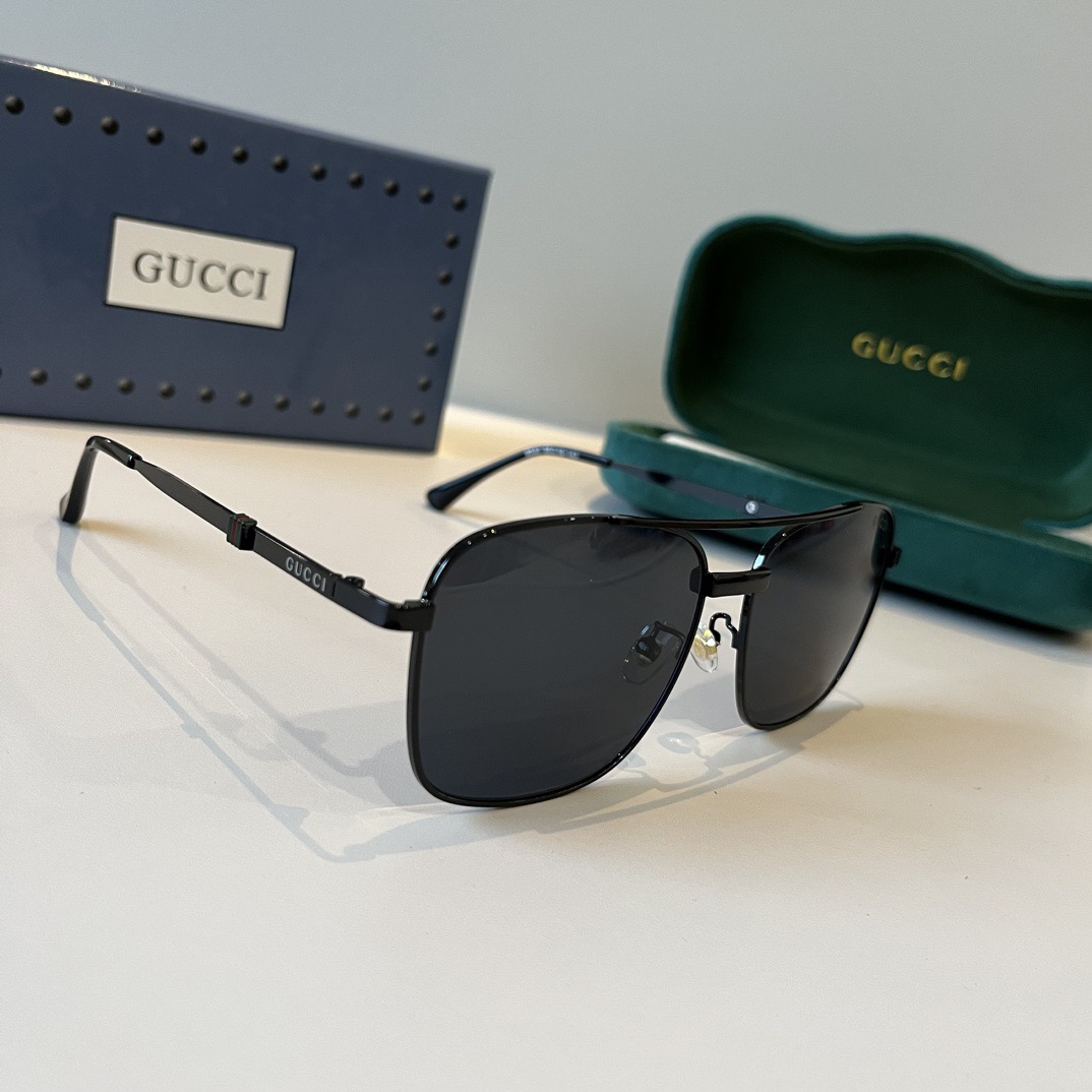 Gucci Designer Sunglasses For Women Luxury Mens Sunglasses Classic Rectangular Metal Frame Glasses Goggle Outdoor Beach Sun Protection Glasses Driving Sun Glasses