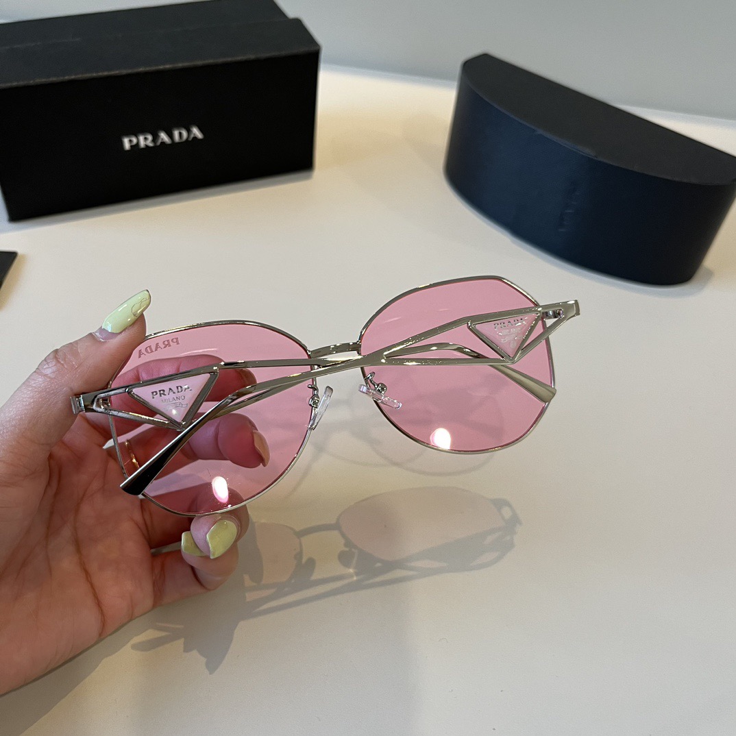 Prada Women Sun Glasses Beach Sun Glasses Fashion Classic Square Oval Frame Retro Frame Sexy Women Luxury Glasses With Box