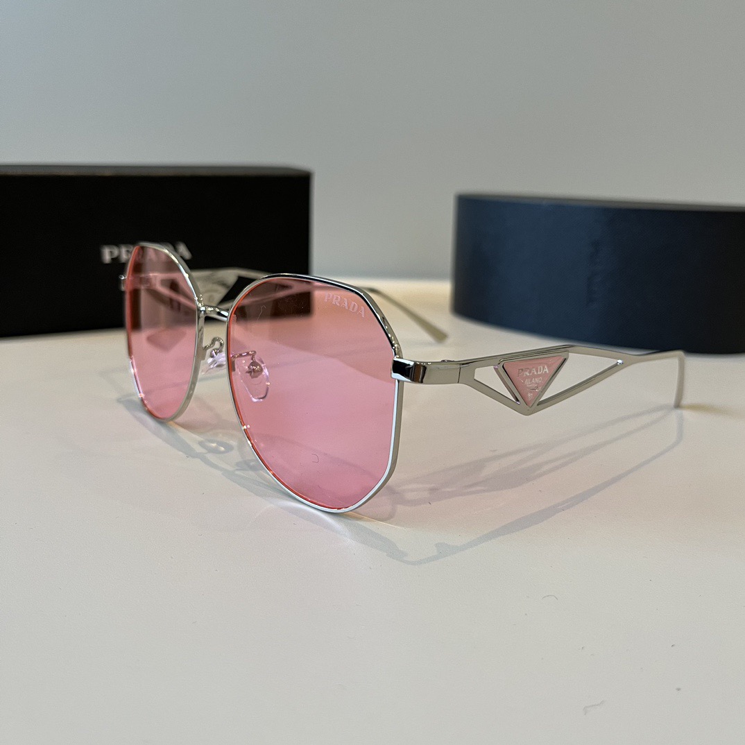 Prada Women Sun Glasses Beach Sun Glasses Fashion Classic Square Oval Frame Retro Frame Sexy Women Luxury Glasses With Box