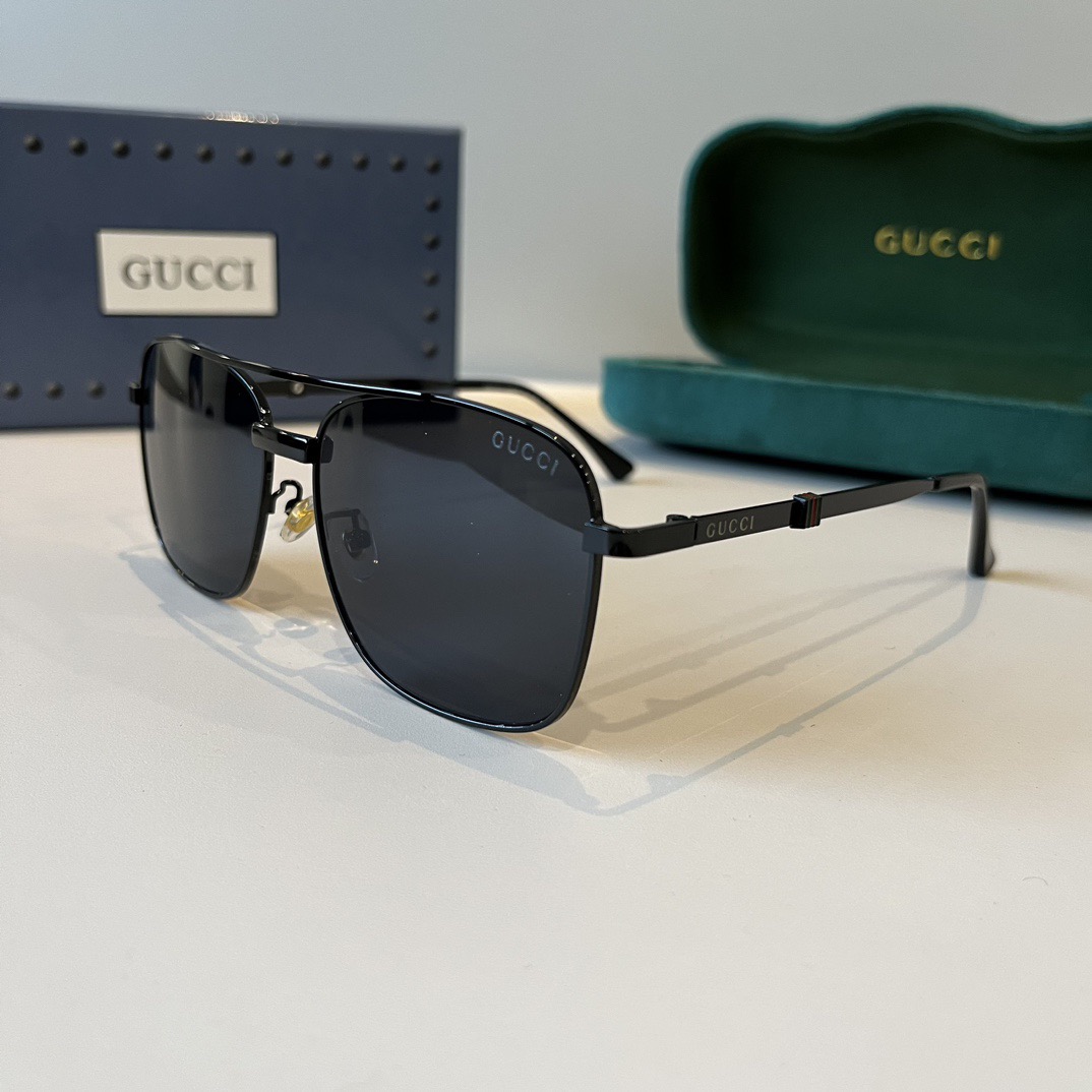 Gucci Designer Sunglasses For Women Luxury Mens Sunglasses Classic Rectangular Metal Frame Glasses Goggle Outdoor Beach Sun Protection Glasses Driving Sun Glasses