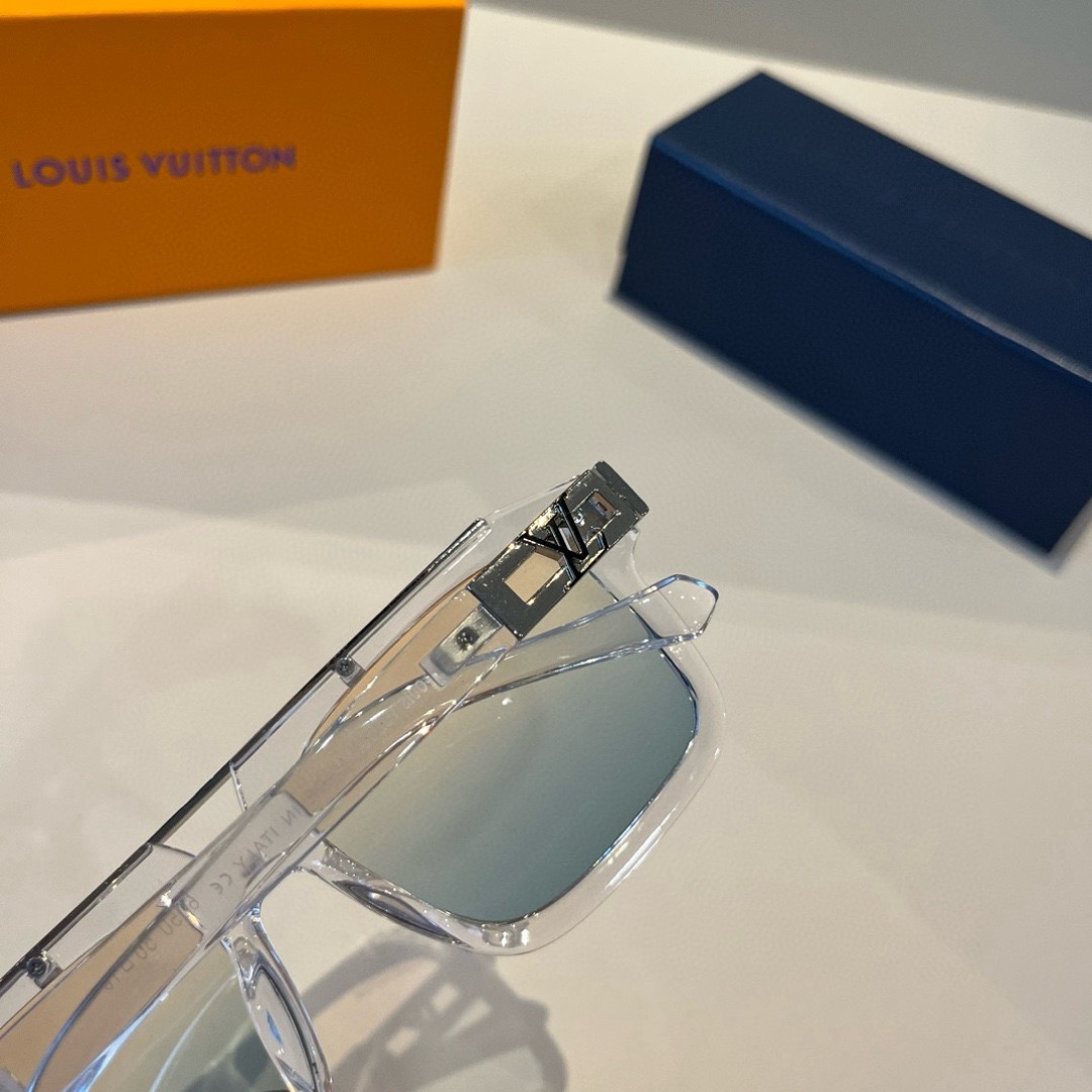 LV Sunglasses Fashion Glasses Oval Frame Designer Sunglass Womens Anti-Radiation Polarized Lenses Mens Retro Eyeglasses With Box