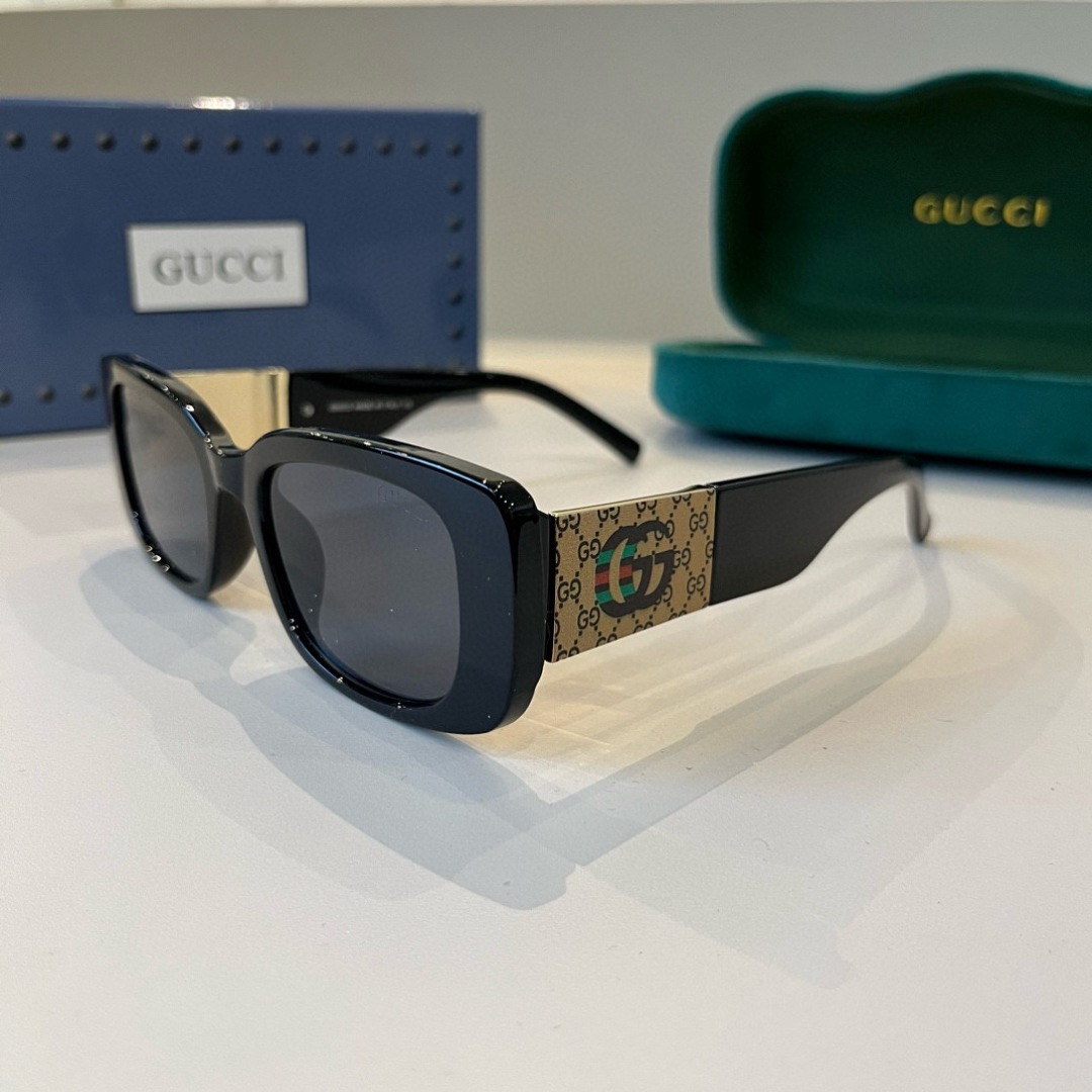 Gucci Sunglasses Fashion Glasses Oval Frame Designer Sunglass Womens Anti-Radiation Polarized Lenses Mens Retro Eyeglasses With Box