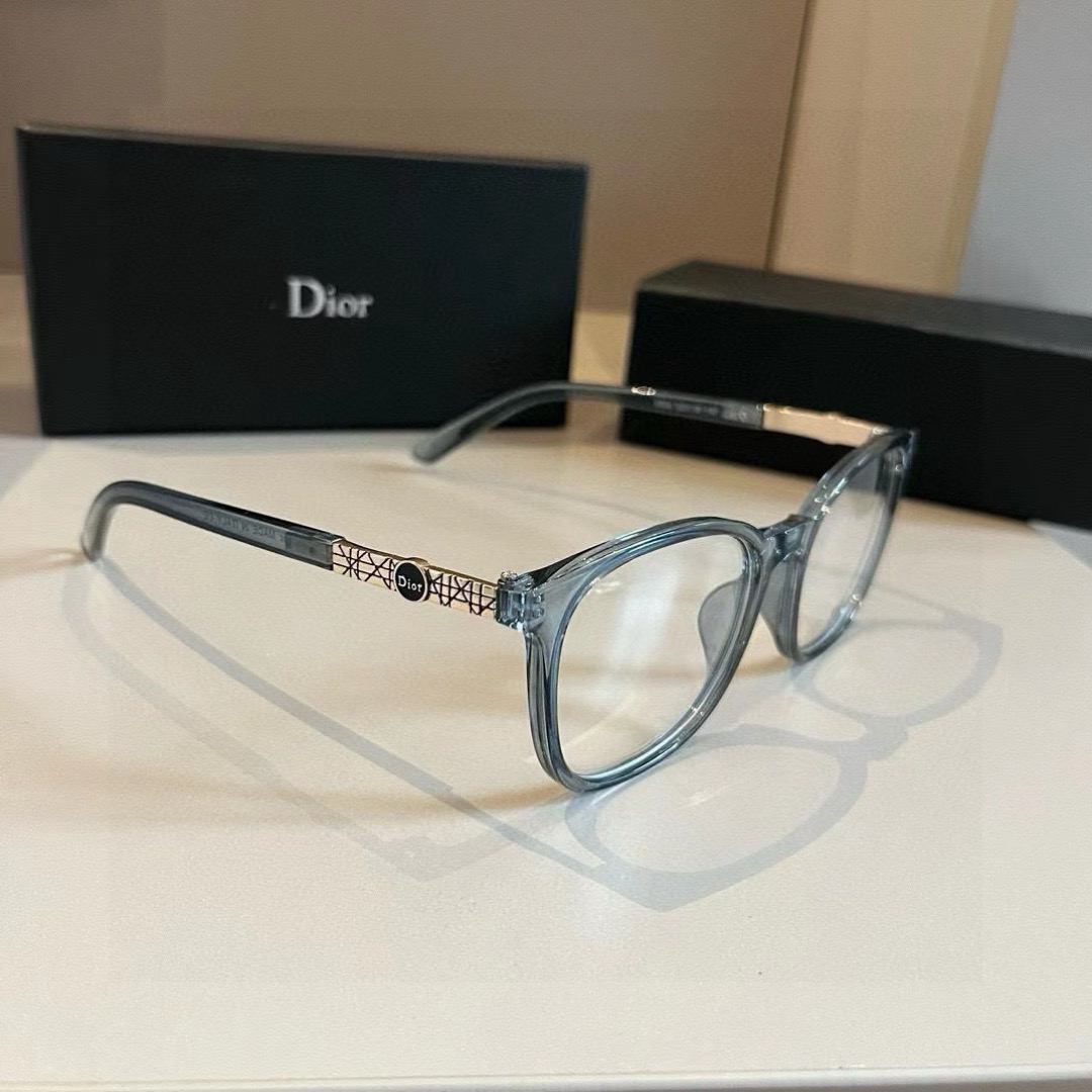 Dior Sunglasses Fashion Glasses Oval Frame Designer Sunglass Womens Anti-Radiation Polarized Lenses Mens Retro Eyeglasses With Box