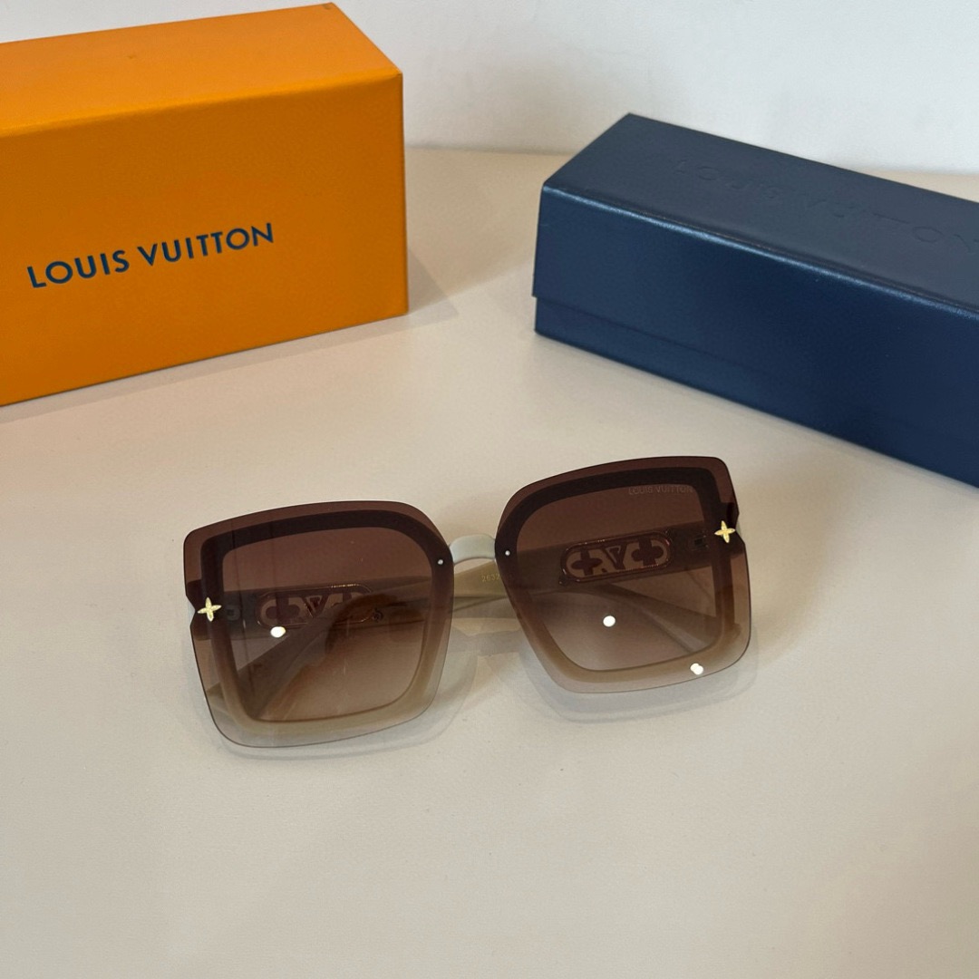 LV Designer Fashion Sunglasses For Women Men Exquisite Vintage Full Frame Driving Beach Shading UV Protection Polarized Glasses Gift With Box Nice