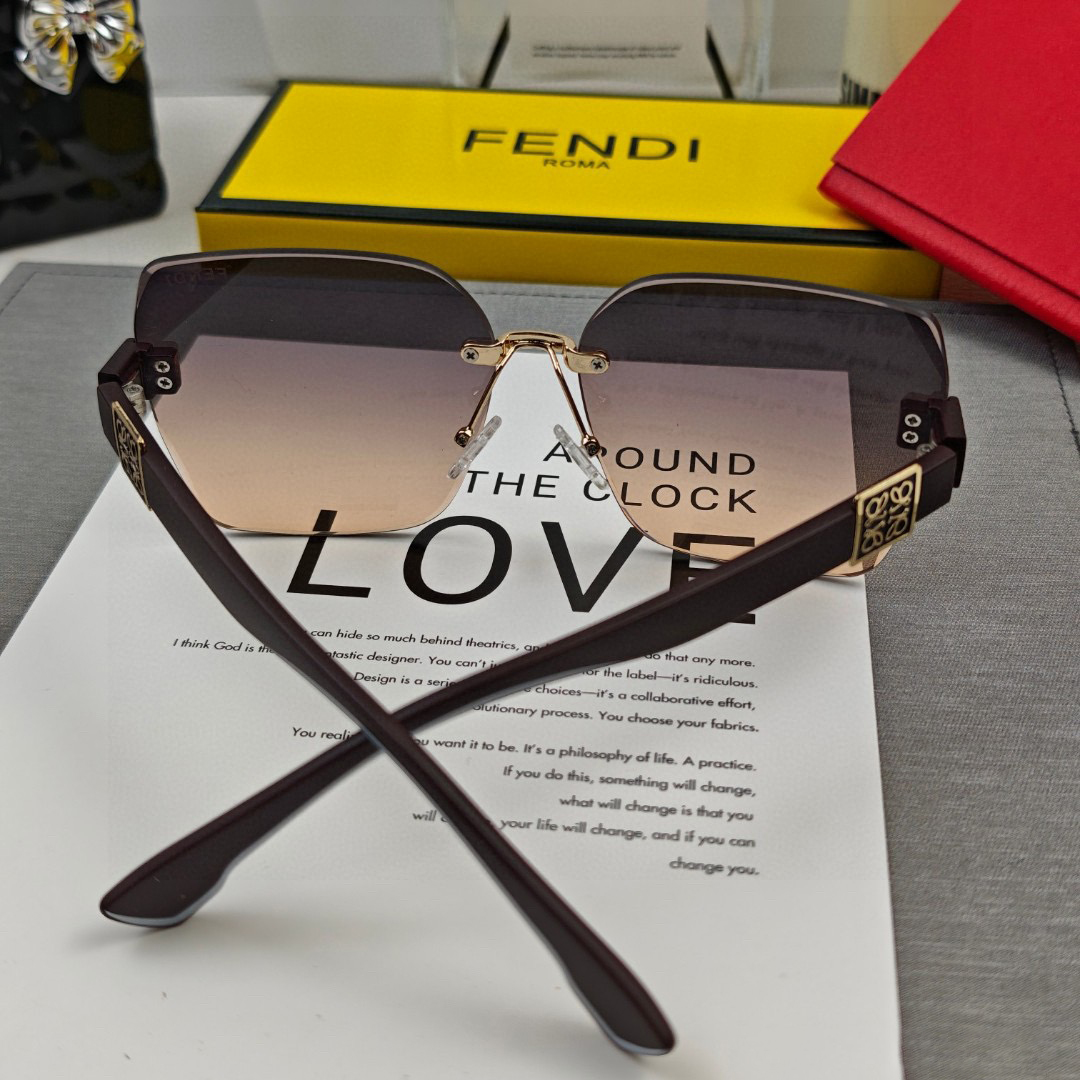 FENDI High Quality Classic Brand Sunglasses Cross Sunglasses For Women Glasses Frames Men New Fashion Plate Eyeglass Luxury Designer Glasses Sunglasses