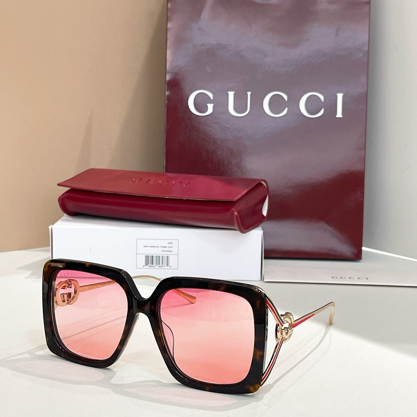 Gucci Designer Sunglasses Men For Women Oval Frame Metal Mirror Legs Sunglasses Retro Frame Sexy Little Women Fashion Luxury Glasses With Box