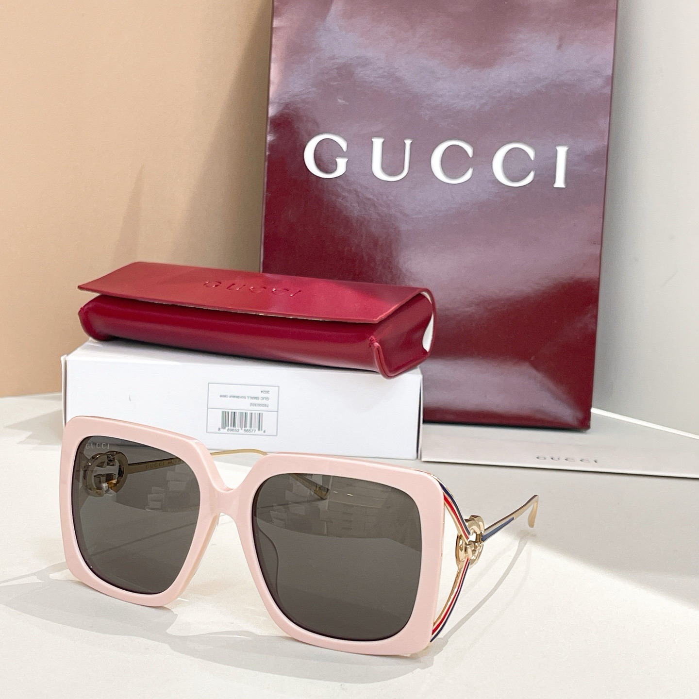 Gucci Designer Sunglasses Men For Women Oval Frame Metal Mirror Legs Sunglasses Retro Frame Sexy Little Women Fashion Luxury Glasses With Box