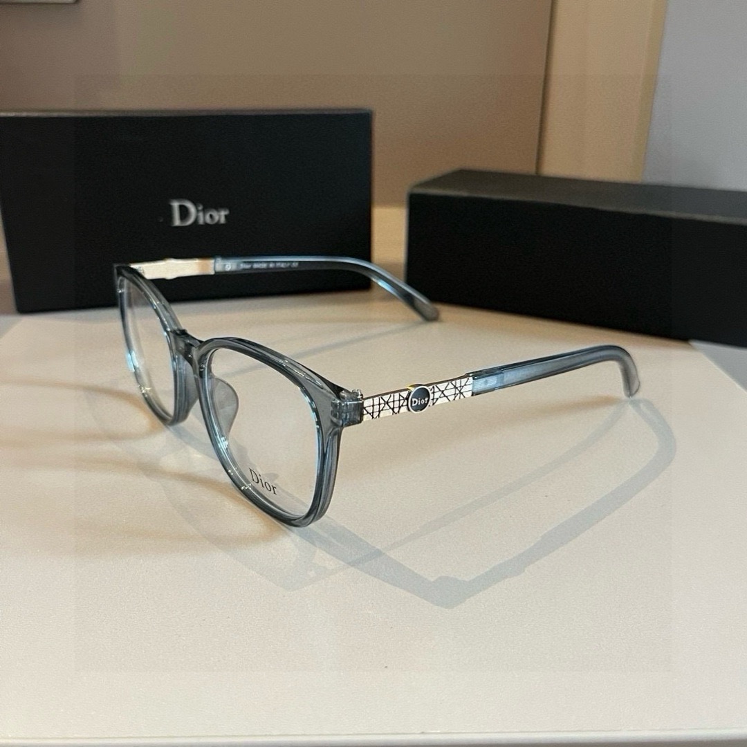 Dior Sunglasses Fashion Glasses Oval Frame Designer Sunglass Womens Anti-Radiation Polarized Lenses Mens Retro Eyeglasses With Box