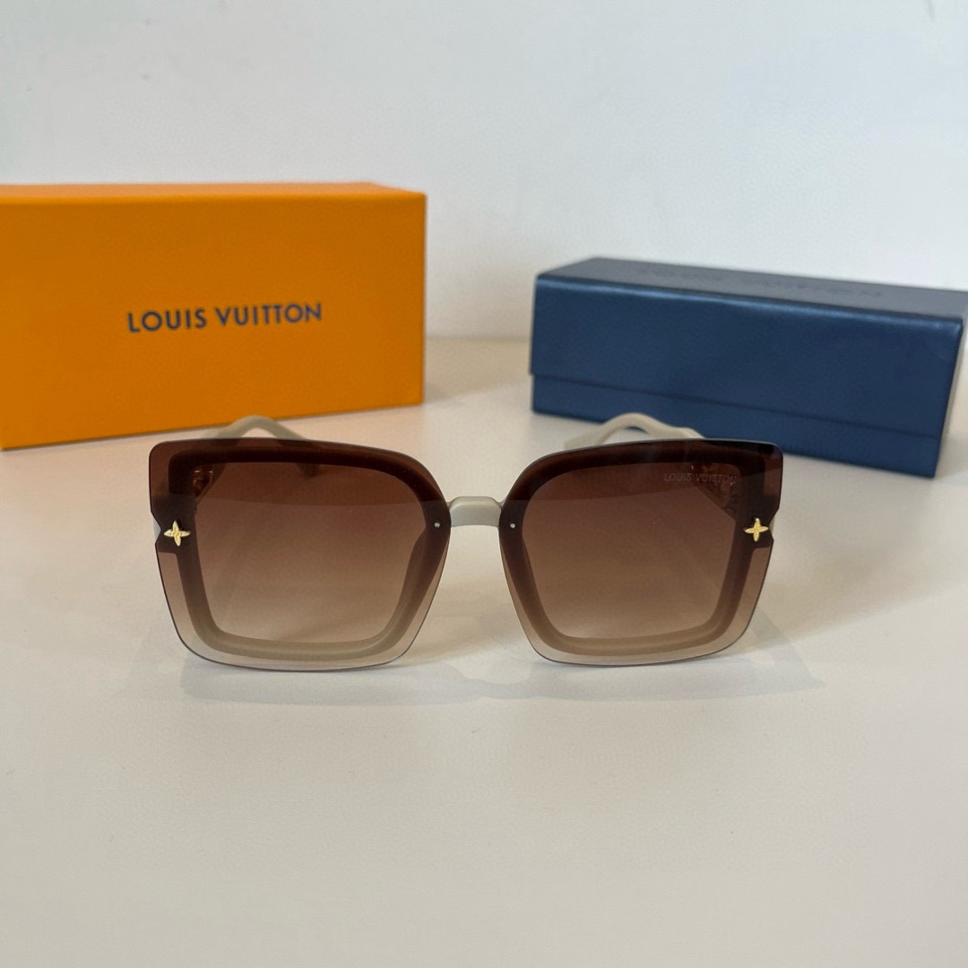 LV Designer Fashion Sunglasses For Women Men Exquisite Vintage Full Frame Driving Beach Shading UV Protection Polarized Glasses Gift With Box Nice