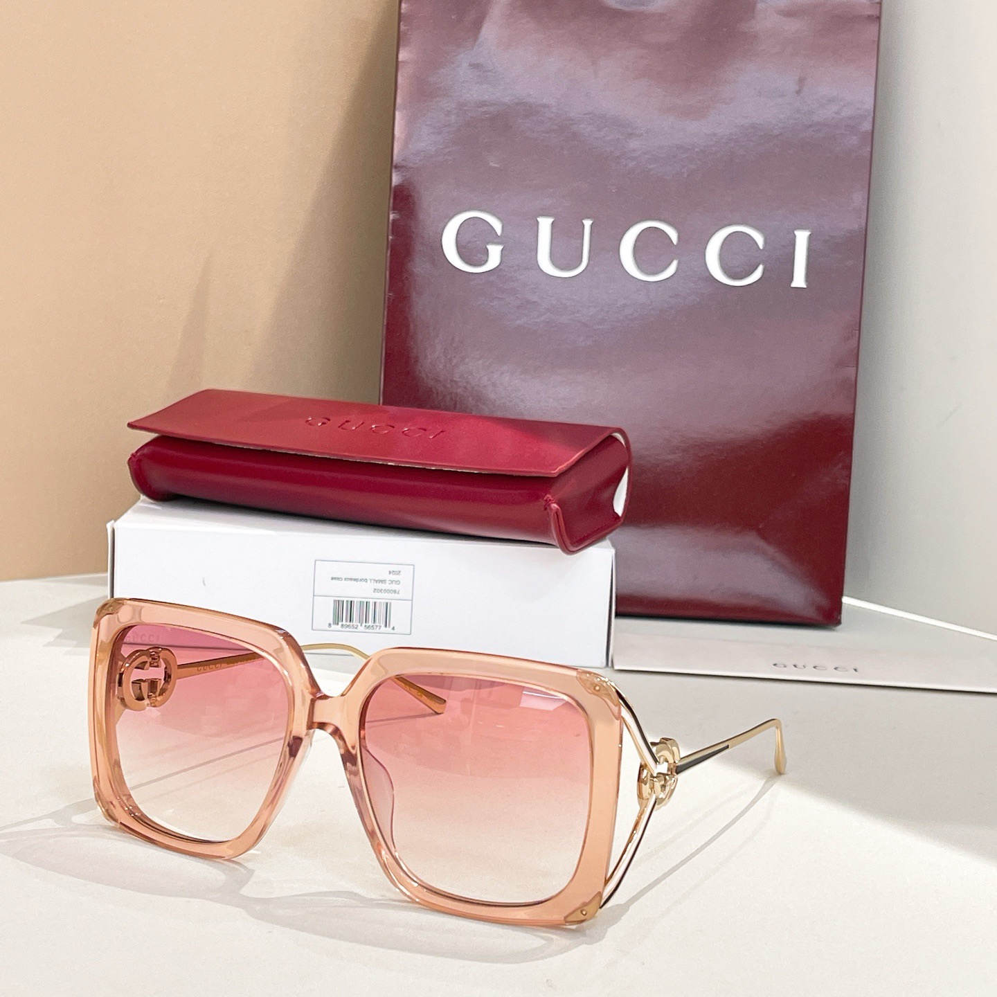 Gucci Designer Sunglasses Men For Women Oval Frame Metal Mirror Legs Sunglasses Retro Frame Sexy Little Women Fashion Luxury Glasses With Box