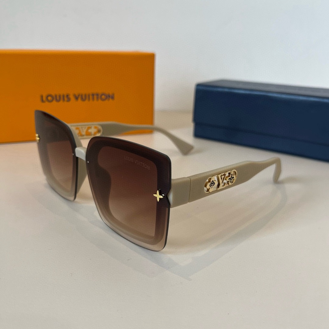 LV Designer Fashion Sunglasses For Women Men Exquisite Vintage Full Frame Driving Beach Shading UV Protection Polarized Glasses Gift With Box Nice