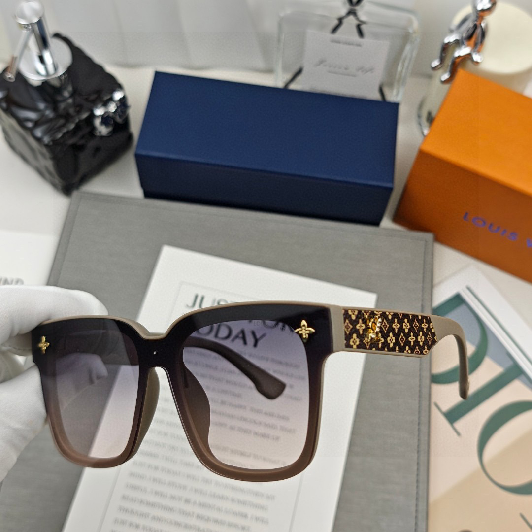 LV High Quality Classic Brand Sunglasses Cross Sunglasses For Women Glasses Frames Men New Fashion Plate Eyeglass Luxury Designer Glasses Sunglasses