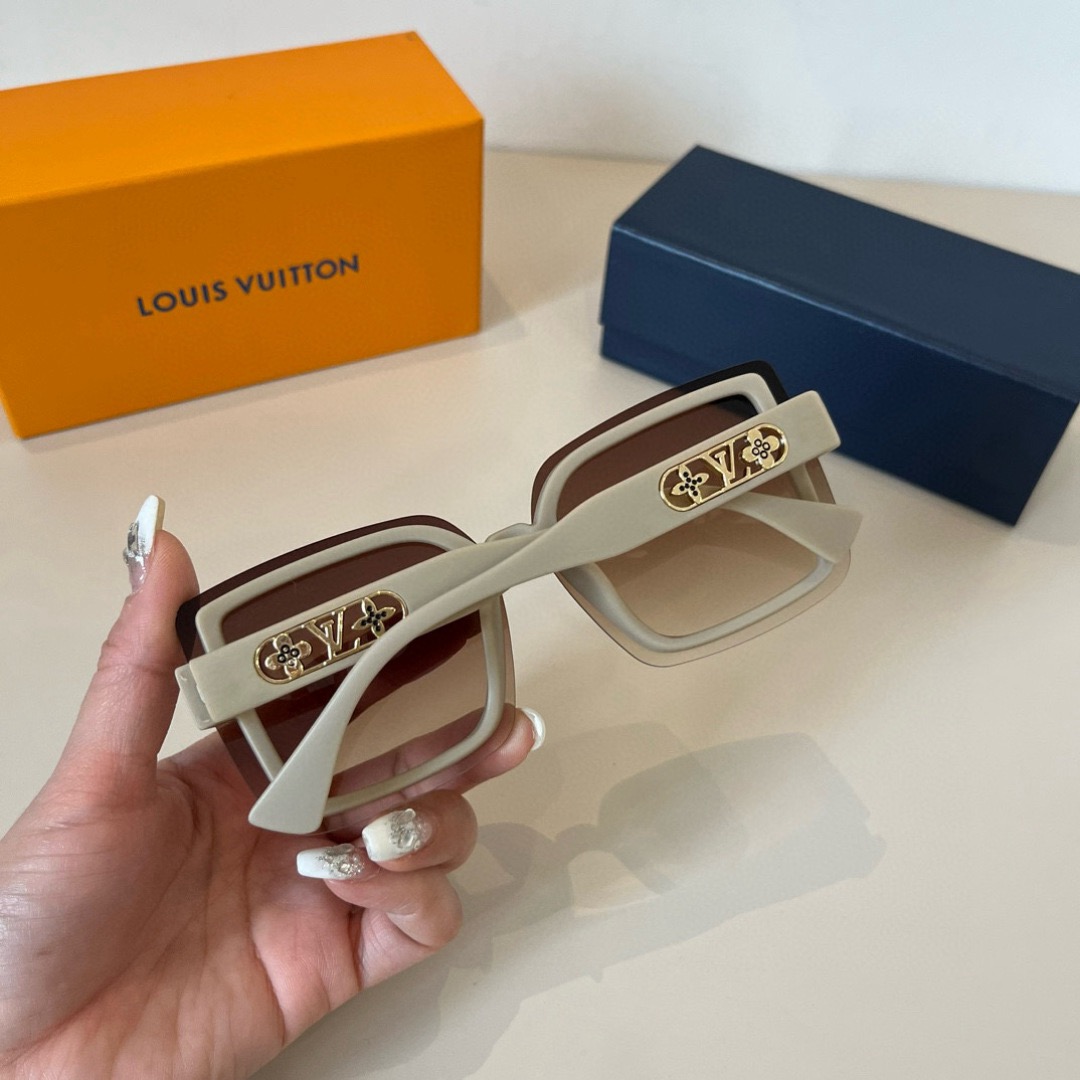 LV Designer Fashion Sunglasses For Women Men Exquisite Vintage Full Frame Driving Beach Shading UV Protection Polarized Glasses Gift With Box Nice