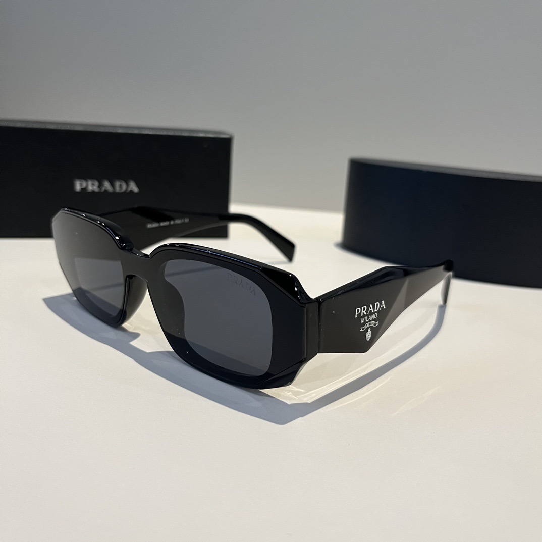Prada Sunglasses Fashion Glasses Oval Frame Designer Sunglass Womens Anti-Radiation Polarized Lenses Mens Retro Eyeglasses With Box